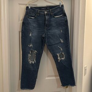 Old Navy Curvy OG Straight Distressed Ankle Jean